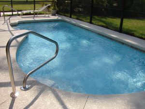 piscine creusée en forme de rein